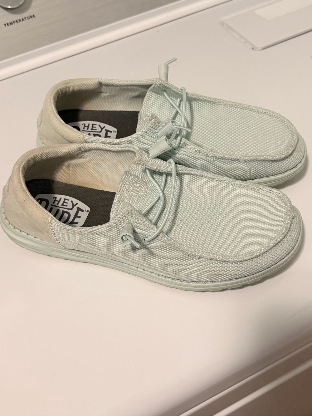 Hey Dude Light Mint Wally Canvas Slip-Ons